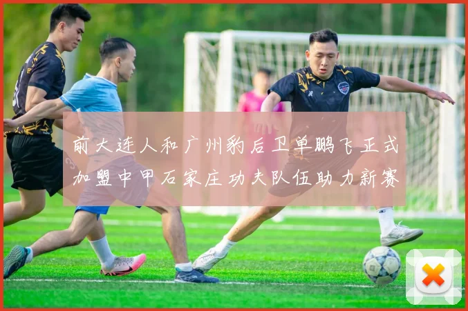前大连人和广州豹后卫单鹏飞正式加盟中甲石家庄功夫队伍助力新赛季